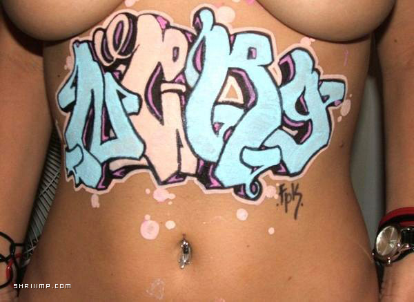 Girls Used as Canvas for Graffiti Artists pt1