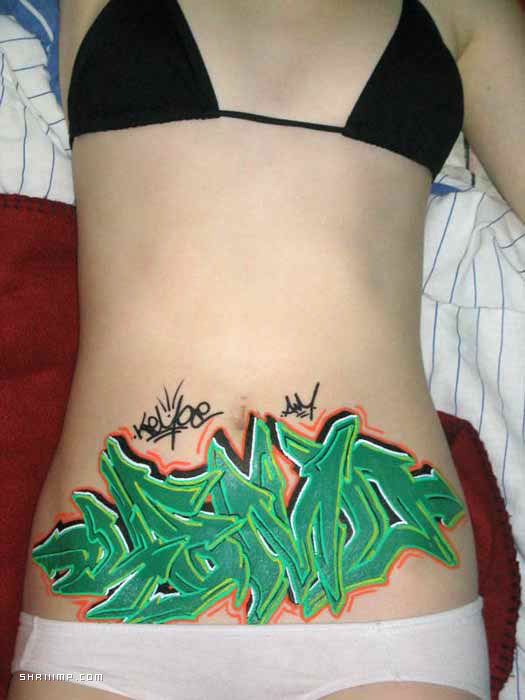 Girls Used as Canvas for Graffiti Artists pt1