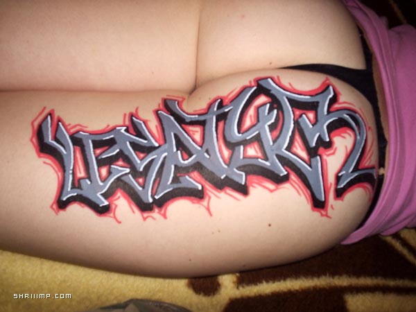 Girls Used as Canvas for Graffiti Artists pt2
