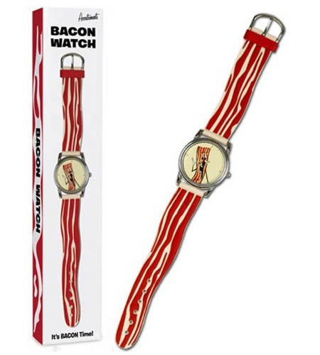 Wow your friends and tell the time with this awesome Bacon Watch ($24.99). Proudly display your love of bacon by strapping this handsome watch on your wrist! 