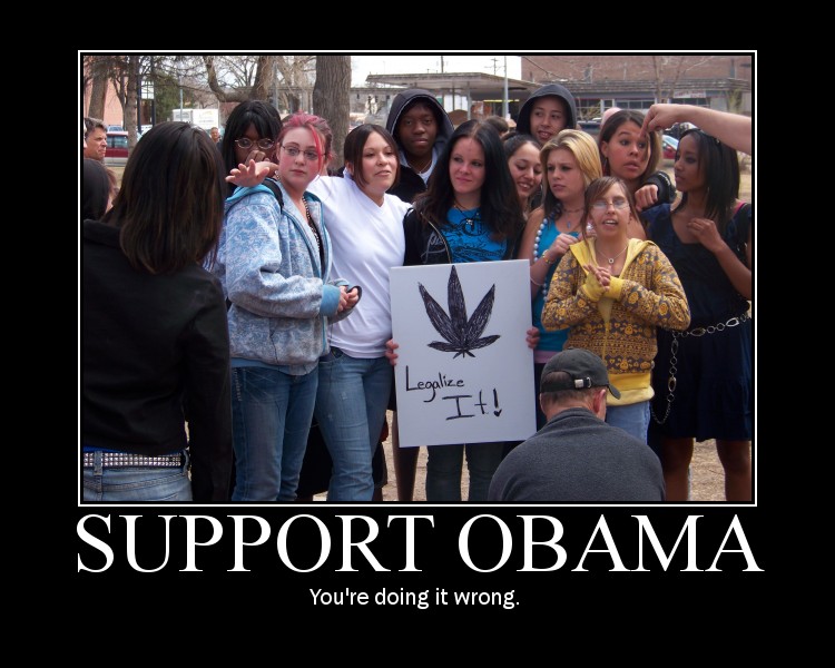 Another pic of the Obama supporters that showed up at the Colorado Springs Tea Party. Again, that's all they had to say...