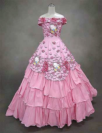 Hello Kitty wedding dress, now sanrio has just gone too far..