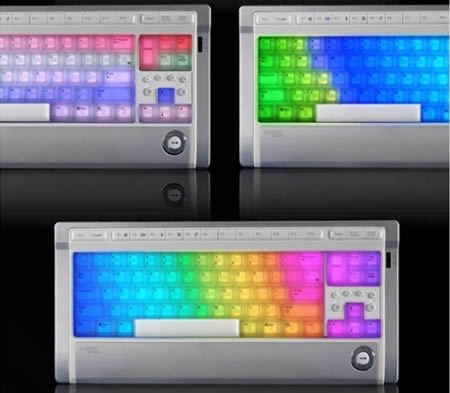 Rainbow keyboard. Call me wierd, I actually like this.