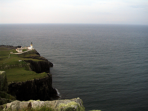 Some prefer the sound of crashing waves and beach access.  In that case check into the Skye Lighthouse, in Scotland.