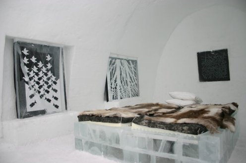 Perched near the Arctic Circle in Sweden, the Ice Hotel is, as you might guess, a hotel made of ice.