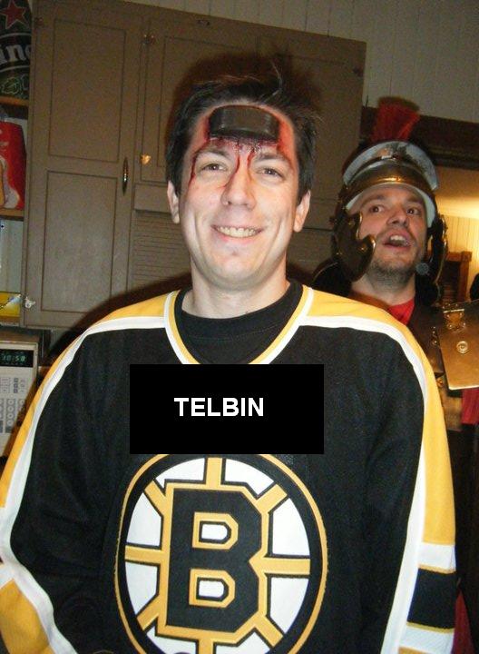 Halloween costume 2010: a Montreal Canadiens fan's dream come true. a bruins fan killed by an errant puck