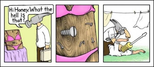 perry bible fellowship - Hi Honey. What the hell is that?