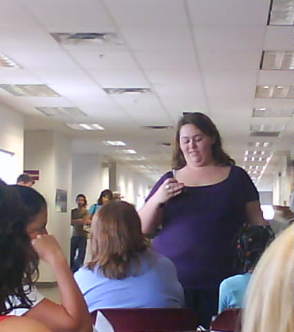 Apparently she can time travel to! and looks like she came to visit us at the Tucson MVD :P
sorry for the crappy photo was  taken on my phone. I couldn't resist