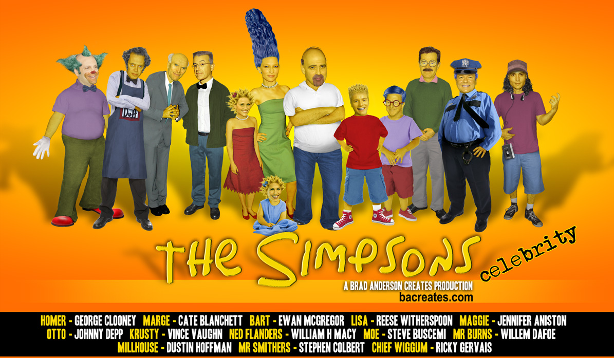 Celebrity Simpsons Cast - Go to www.bacreates.com for more designs