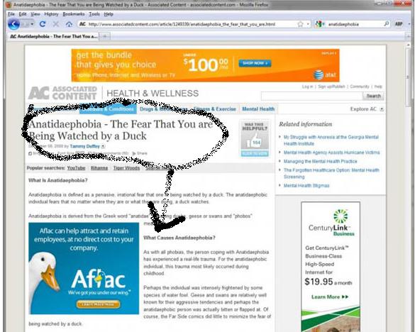 Bad Online Ad Placement