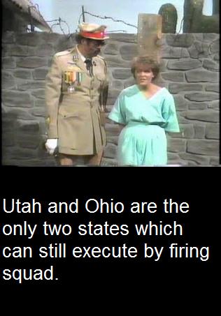 rue morgue firing squad - Utah and Ohio are the only two states which can still execute by firing squad.