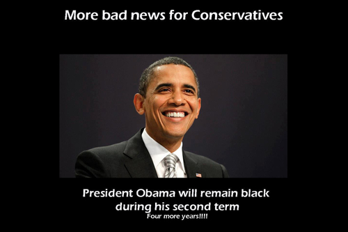 barack obama smiling - More bad news for Conservatives President Obama will remain black during his second term Four more years!!!!
