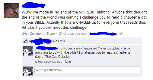 Atheism and Religion: Facebook Edition
