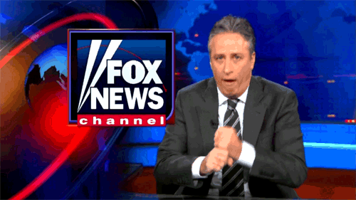 jon stewart fox gif - I Fox News Lchannel