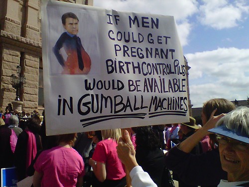 protest - If Men Could Get Pregnant Birth Control Plus Would Be Availabel In Gumball Machines