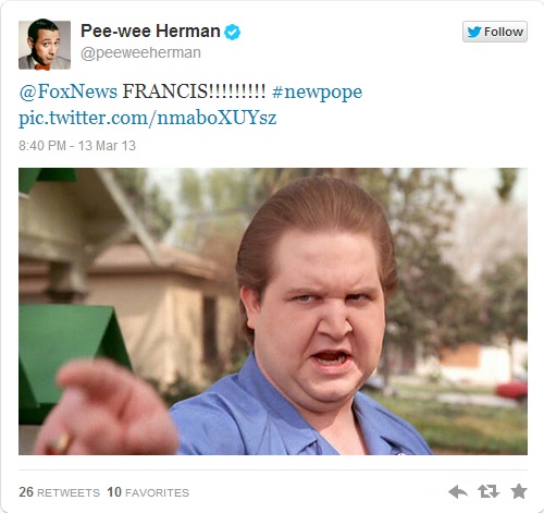 francis from pee wee - Peewee Herman Francis!!!!!!!!! pic.twitter.comnmaboXUYsz 13 Mar 13 26 10 Favorites tit