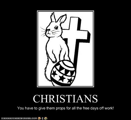 easter bunny with cross coloring page - Christians You have to give them props for all the free days off work! Icanhascheezburger.Com