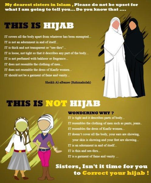 not hijab - My dearest sisters in Islam, Please do not be upset for what I am going to tell you... Do you know that ... This Is Hijab It covers all the body apart from whatever has been exempted... It is not an adornment in and of itself... It is thick an