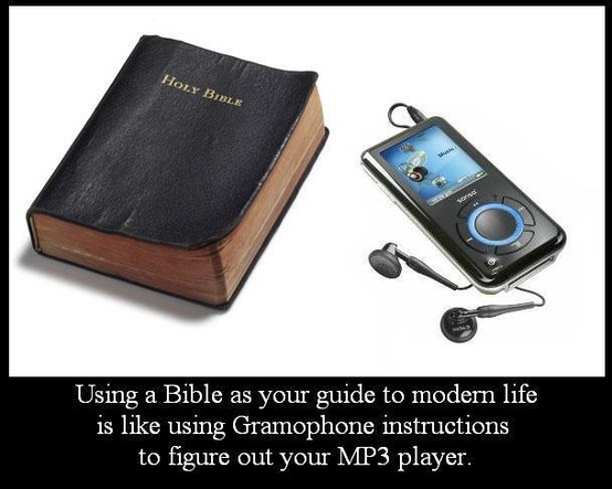 mp3 player 1997 - Holy Bibles Using a Bible as your guide to modern life is using Gramophone instructions to figure out your MP3 player.