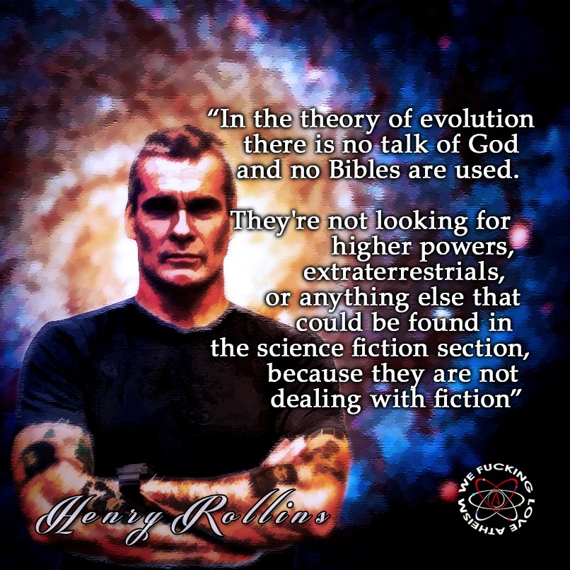 album cover - In the theory of evolution there is no talk of God and no Bibles are used. They're not looking for higher powers, extraterrestrials, or anything else that could be found in the science fiction section, because they are not dealing with ficti