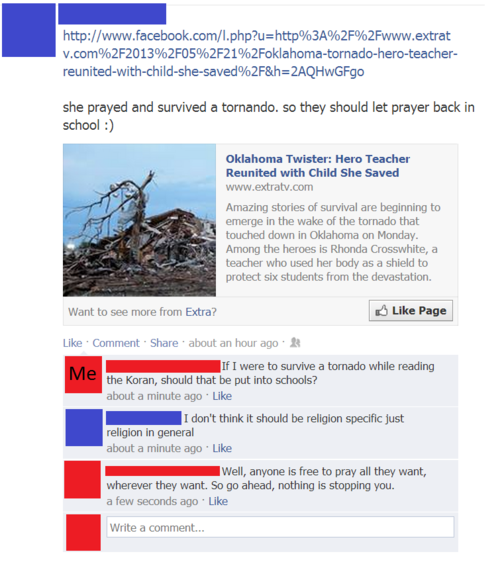 Atheism and Religion: Fb Wins and Fails