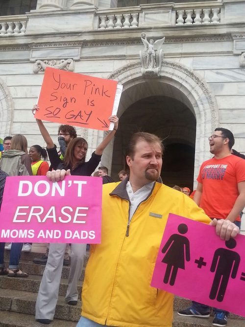 minnesota state capitol - Your Pink Sign is So Gay Don'T Erase Moms And Dads