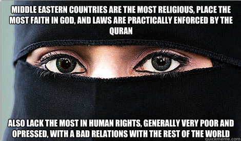 islam girls freedom - Middle Eastern Countries Are The Most Religious, Place The Most Faith In God, And Laws Are Practically Enforced By The Quran Also Lack The Most In Human Rights, Generally Very Poor And Opressed, With A Bad Relations With The Rest Of 