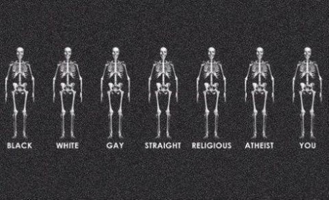 black white gay skeletons - White Straight Religious Atheist You
