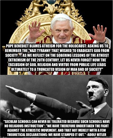 kim jong un saluting hitler - Pope Benedict Blames Atheism For The Holocaust Asking Us To Remember The "Nazi Tyranny That Wished To Eradicate God From Society..As We Reflect On The Sobering Lessons Of The Atheist Extremism Of The 20TH Century, Let Us Neve
