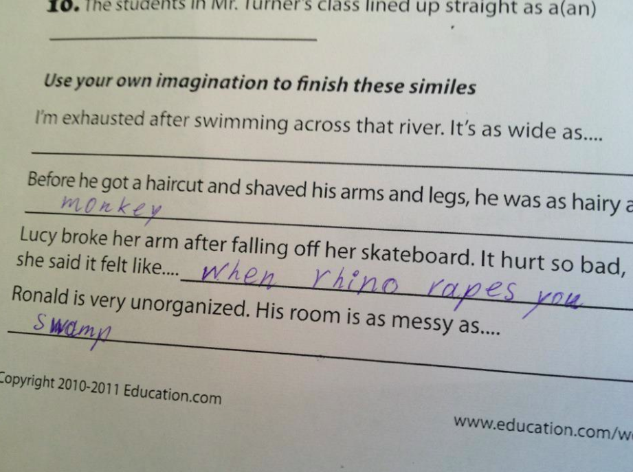 29 Hilariously Wrong Test Answers