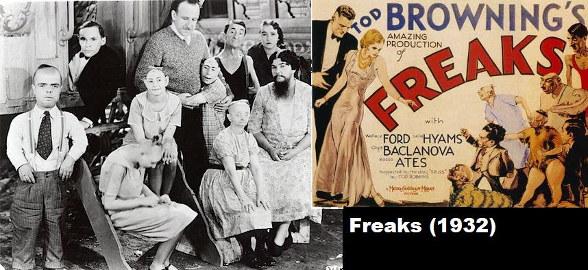 There were some titles considered too unsuitable for audiences going all the way back to the dawn of Hollywood. Tod Browning's Freaks was one of them. Almost immediately MGM pulled the film and up til today it remains an obscure work. This movie took the viewer right inside the circus sideshow and into the lives of various deformed performers, including pinheads, human skeletons, and siamese twins. It does have an interesting story, aberrations aside.