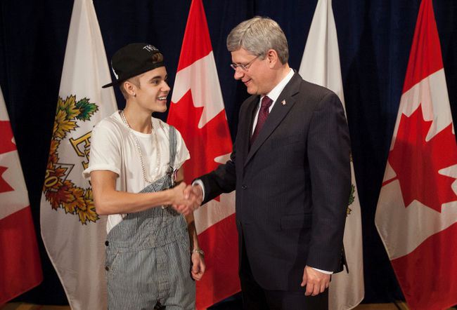 Nice outfit to wear when meeting the Canadian Prime Minister.