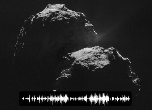 Philae, a Euro lander, had just made touchdown on a comet when an anonymous individual sent an email claiming the comet was a ruse. The Rosetta mission was about making contact with aliens, and the "rock" was actually a secret spacecraft or base in disguise. You can listen to the comet's "song", which some believe is a specialized transmission.