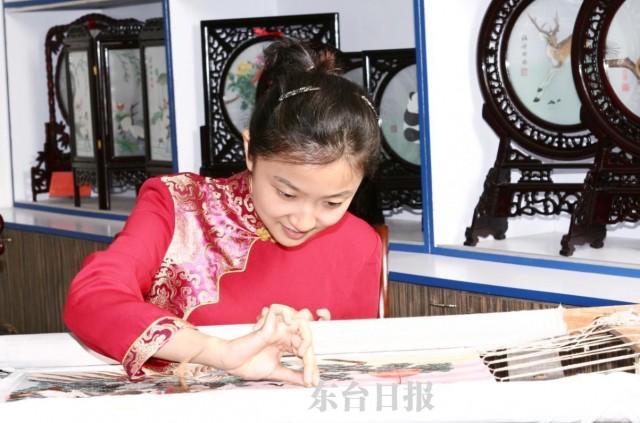 Dongtai hair embroidery starts out black and white, and began over a thousand years ago in China. At first these elaborate creations featured Buddha, but now are colorful and involve ancient symbolism.