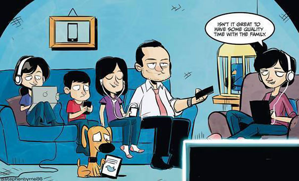 smartphones have taken over our lives - Isn'T It Great To Have Some Quality Time With The Family. stephenbyme86