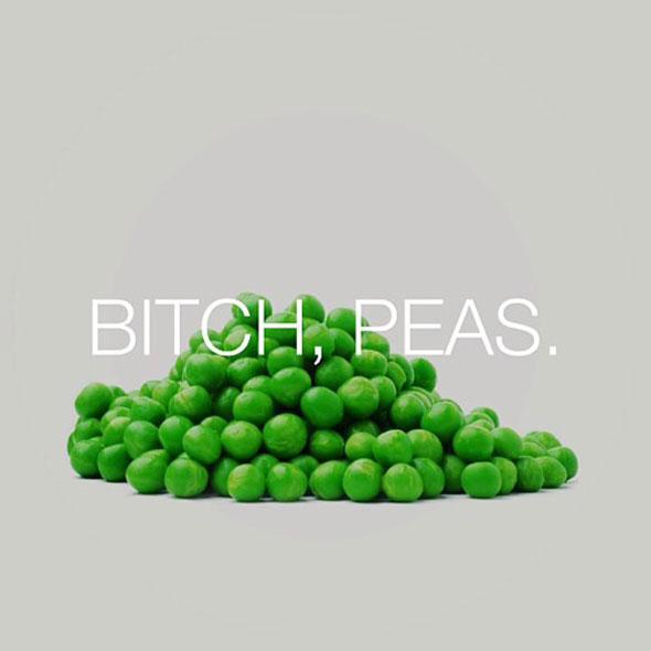 hilarious food puns - Bitch, Peas. Eco