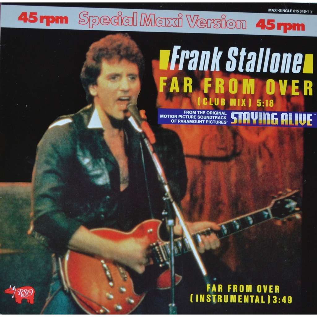 frank stallone far from over album - MaxiSingle 815 34814 45rpm Special Maxi Version 45rpm uFrank Stallonen Far From Over Club Mix From The Original Motion Picture Soundtrack Of Paramount Pictures Far From Over Instrumental Yrso