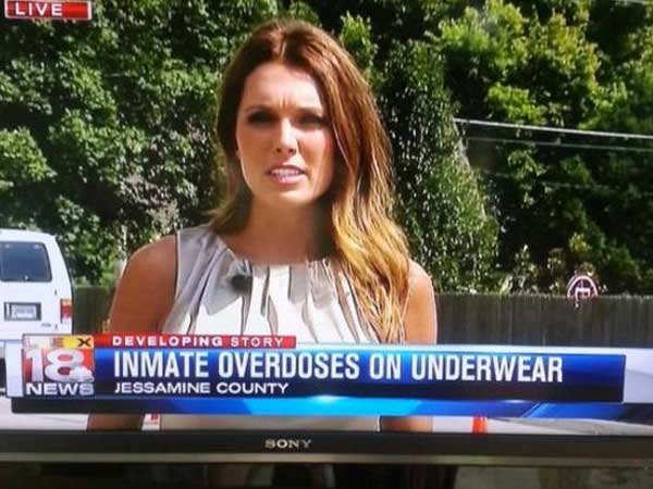 strangest news stories - Live Developing Story 1 Inmate Overdoses On Underwear News Jessamine County Sony