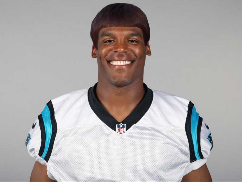 Stars of Super Bowl 50 with Bowl Haircuts