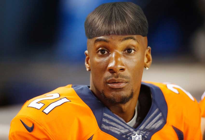 Stars of Super Bowl 50 with Bowl Haircuts