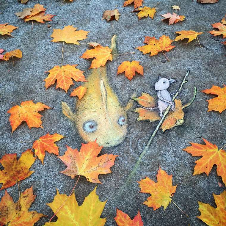 Street Artist David Zinn Was Making The World Cool Way Before Pokemon Go
