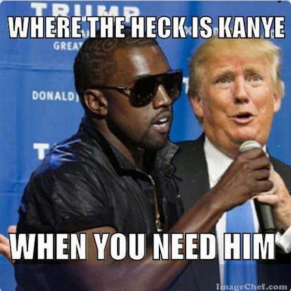 Trump meme about wanting Kanye West to interrupt him