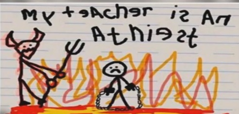 Another kid whose nightmare drawings stem from religious upbringing.