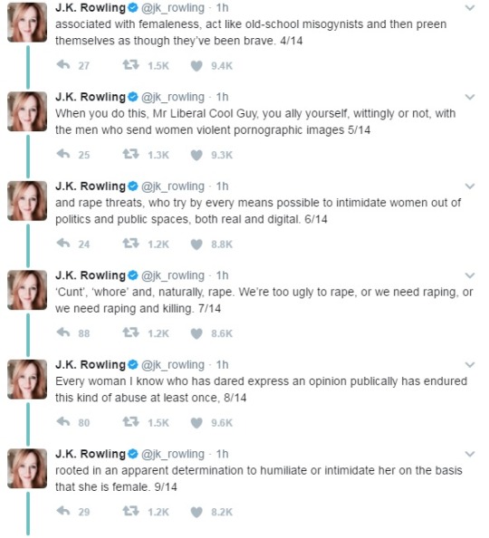 trump london mayor tweet - J.K. Rowling 1h associated with femaleness, act oldschool misogynists and then preen themselves as though they've been brave. 414 27 7 94K J.K. Rowling 1h When you do this, Mr Liberal Cool Guy, you ally yourself, wittingly or no