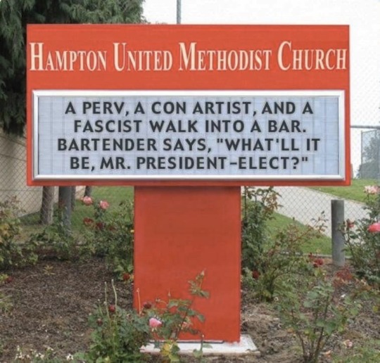 roosevelt middle school oakland - Hampton United Methodist Church A Perv, A Con Artist, And A Fascist Walk Into A Bar. Bartender Says, "What'Ll It Be, Mr. PresidentElect?"||