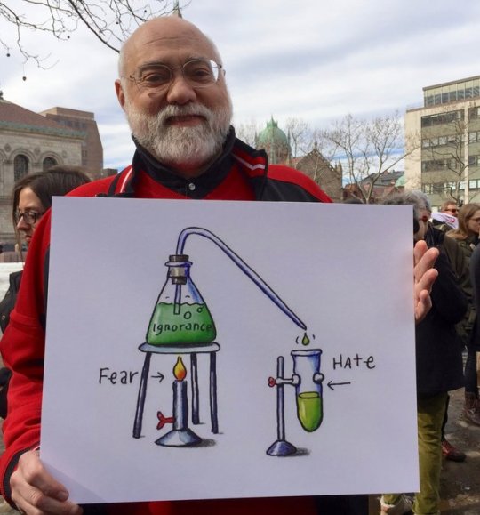 science signs for protest - ignorance Hate Fear