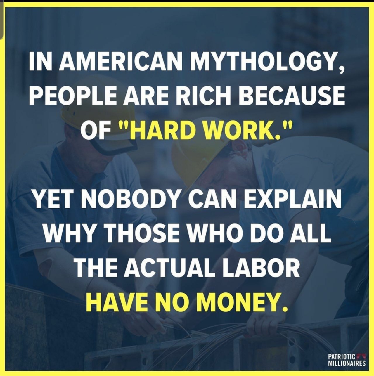 chicken hut - In American Mythology, People Are Rich Because Of "Hard Work." Yet Nobody Can Explain Why Those Who Do All The Actual Labor Have No Money. Patriotic Millionaires