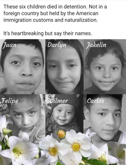 children who died in us detention centers - These six children died in detention. Not in a foreign country but held by the American immigration customs and naturalization. It's heartbreaking but say their names. Juan Darlyn Jakelin Felipe Wilmer Carlos