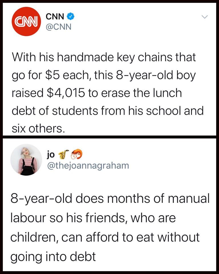 document - Cnn Cnn Cnn With his handmade key chains that go for $5 each, this 8yearold boy raised $4,015 to erase the lunch debt of students from his school and six others. Kjo 8yearold does months of manual labour so his friends, who are children, can af