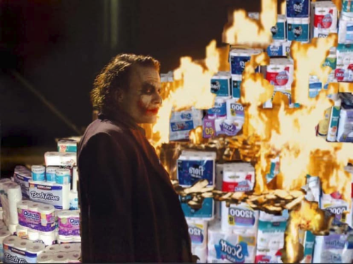 joker burning money